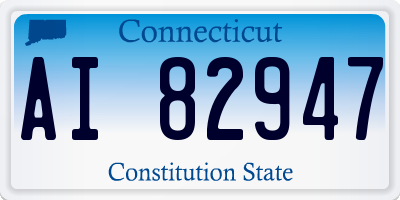 CT license plate AI82947