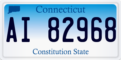 CT license plate AI82968