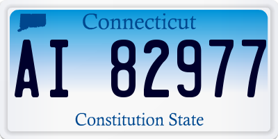 CT license plate AI82977