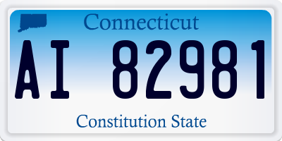 CT license plate AI82981