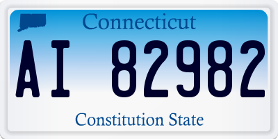 CT license plate AI82982