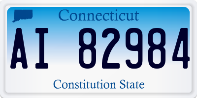 CT license plate AI82984