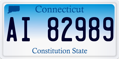 CT license plate AI82989