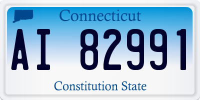 CT license plate AI82991