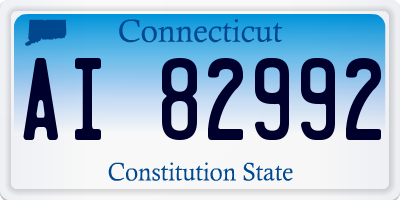 CT license plate AI82992