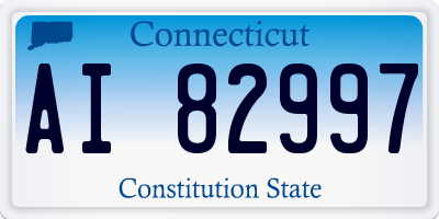 CT license plate AI82997