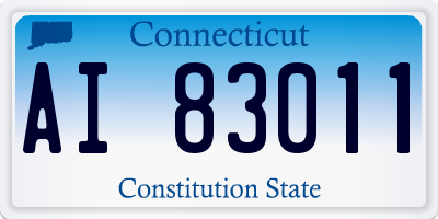 CT license plate AI83011