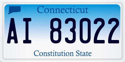 CT license plate AI83022