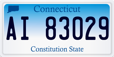 CT license plate AI83029