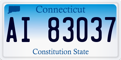 CT license plate AI83037