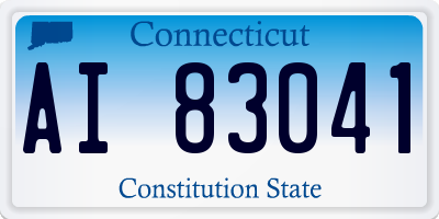 CT license plate AI83041