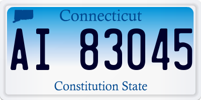 CT license plate AI83045