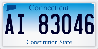 CT license plate AI83046
