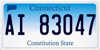 CT license plate AI83047