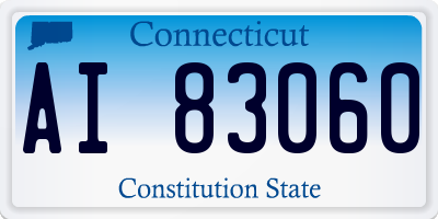 CT license plate AI83060
