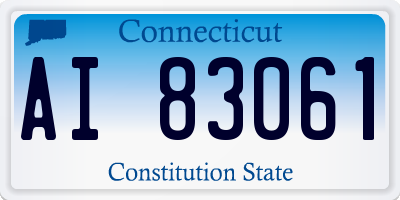 CT license plate AI83061