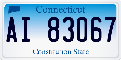 CT license plate AI83067