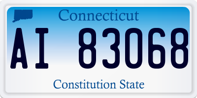 CT license plate AI83068