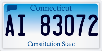 CT license plate AI83072