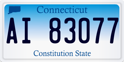 CT license plate AI83077