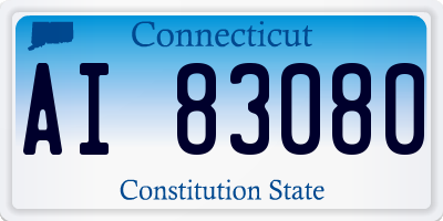 CT license plate AI83080
