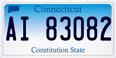 CT license plate AI83082