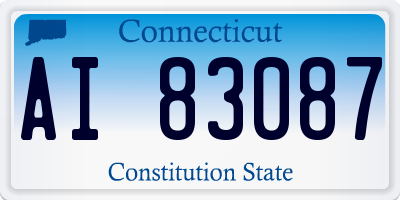 CT license plate AI83087