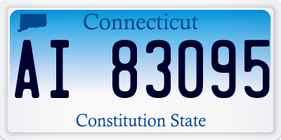 CT license plate AI83095