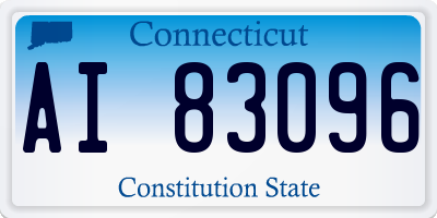 CT license plate AI83096