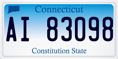 CT license plate AI83098