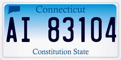CT license plate AI83104
