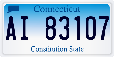 CT license plate AI83107