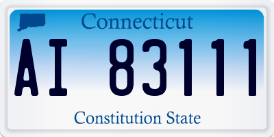 CT license plate AI83111