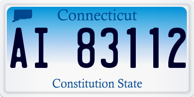 CT license plate AI83112
