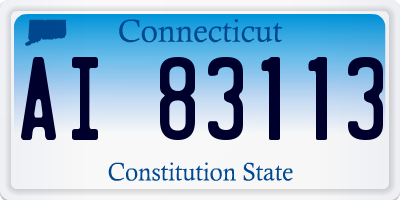 CT license plate AI83113