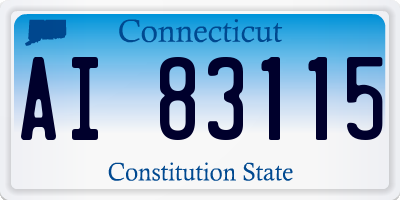 CT license plate AI83115