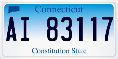 CT license plate AI83117
