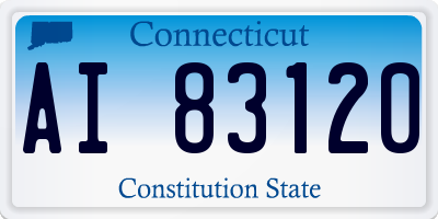 CT license plate AI83120