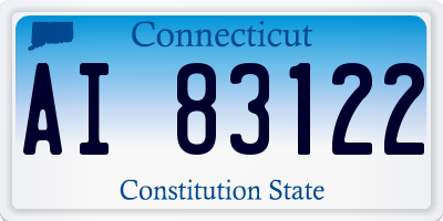 CT license plate AI83122
