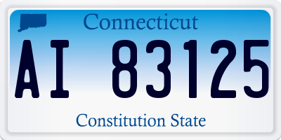 CT license plate AI83125