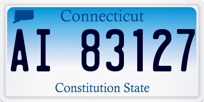 CT license plate AI83127