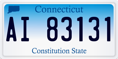 CT license plate AI83131