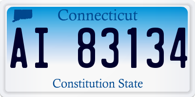 CT license plate AI83134