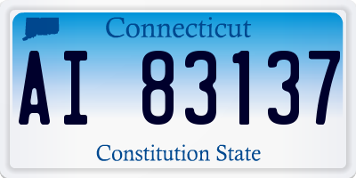 CT license plate AI83137
