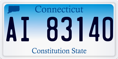 CT license plate AI83140