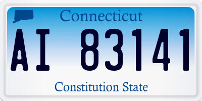 CT license plate AI83141