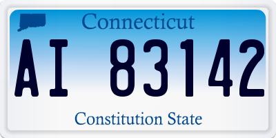 CT license plate AI83142