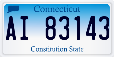 CT license plate AI83143