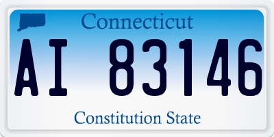 CT license plate AI83146