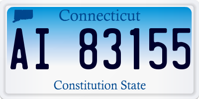CT license plate AI83155